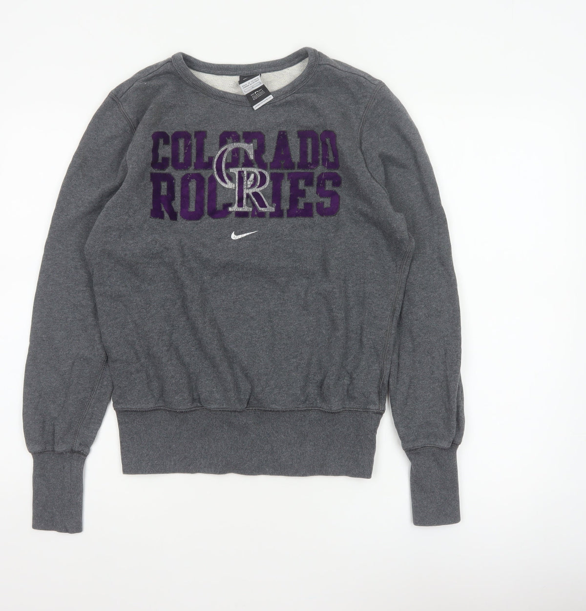Nike Women’s Grey L Colorado Rockies MLB Graphic Crew Neck Sweatshirt