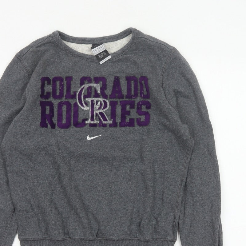 Nike Women’s Grey L Colorado Rockies MLB Graphic Crew Neck Sweatshirt