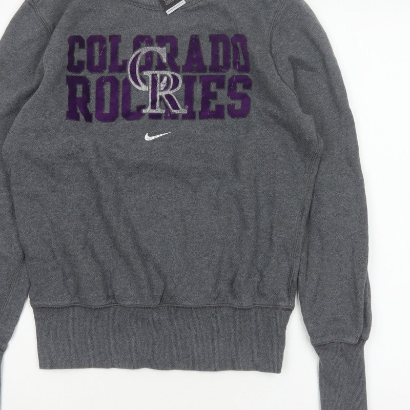 Nike Women’s Grey L Colorado Rockies MLB Graphic Crew Neck Sweatshirt