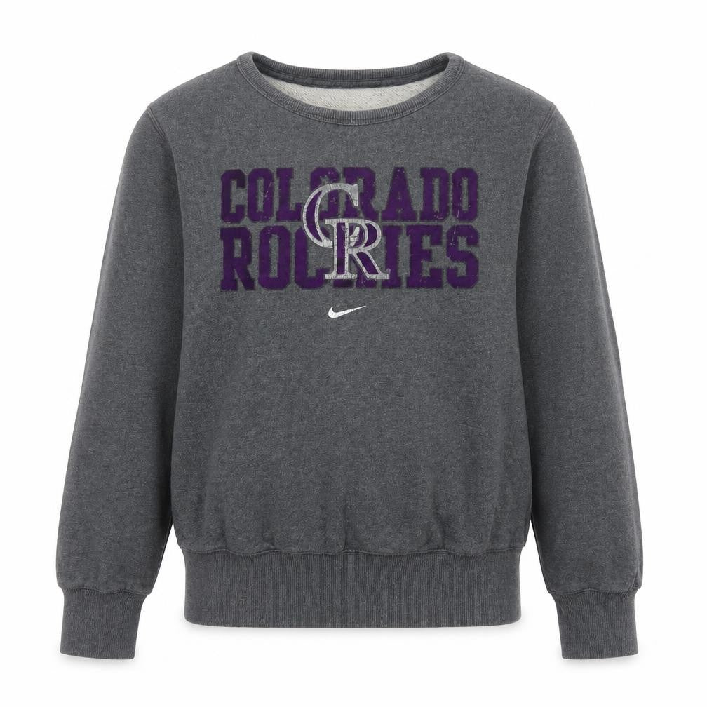 Nike Women’s Grey L Colorado Rockies MLB Graphic Crew Neck Sweatshirt