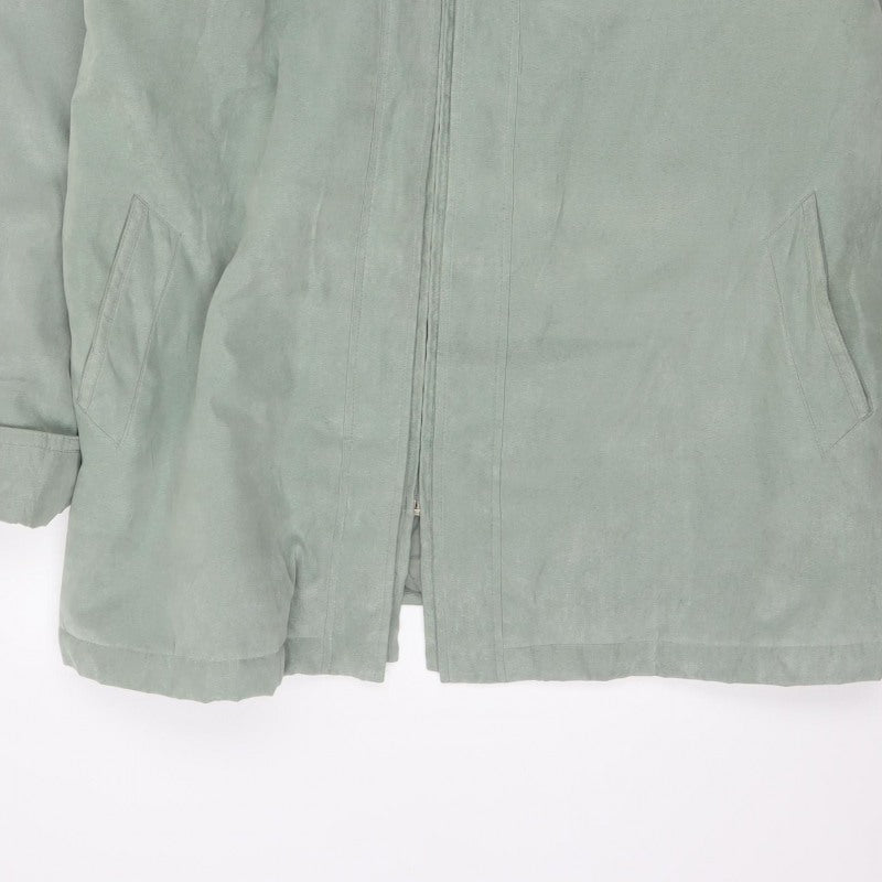 EWM Women’s Green Size 20 Hooded Long Zip Jacket Lined Casual