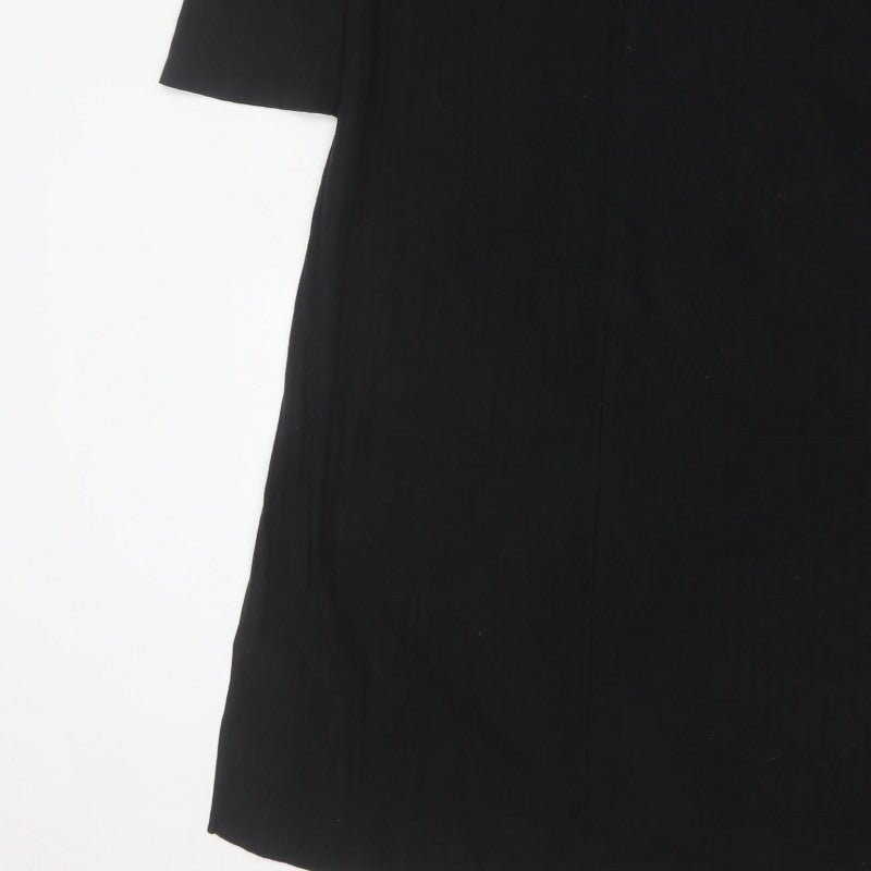 Marks and Spencer Women Black UK 14 Long Sleeve Stretch Maxi Dress