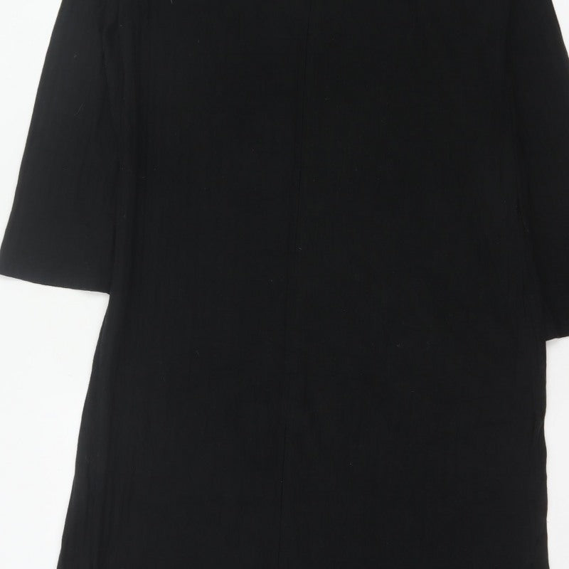 Marks and Spencer Women Black UK 14 Long Sleeve Stretch Maxi Dress
