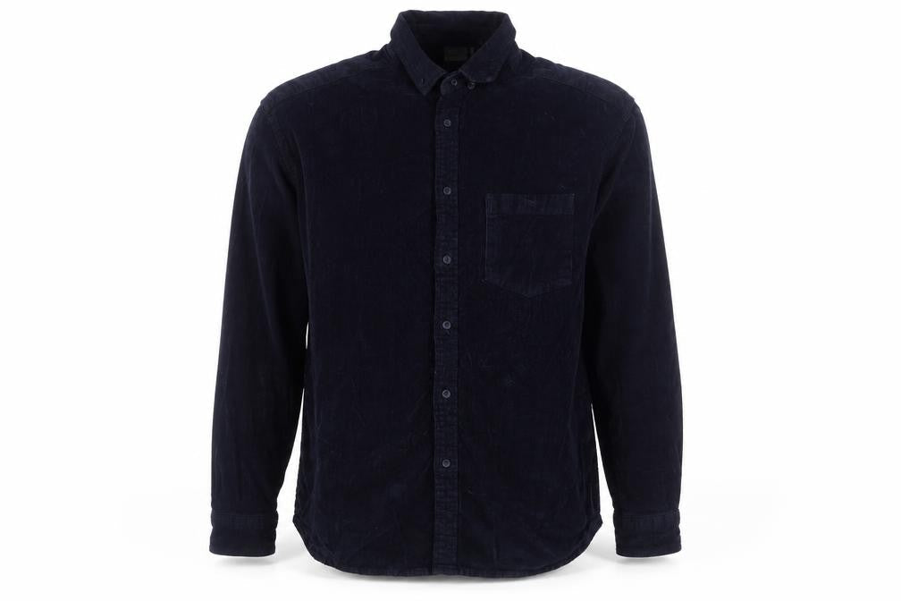 ASOS Men’s Navy Blue S Corduroy Button-Down Long Sleeve Shirt