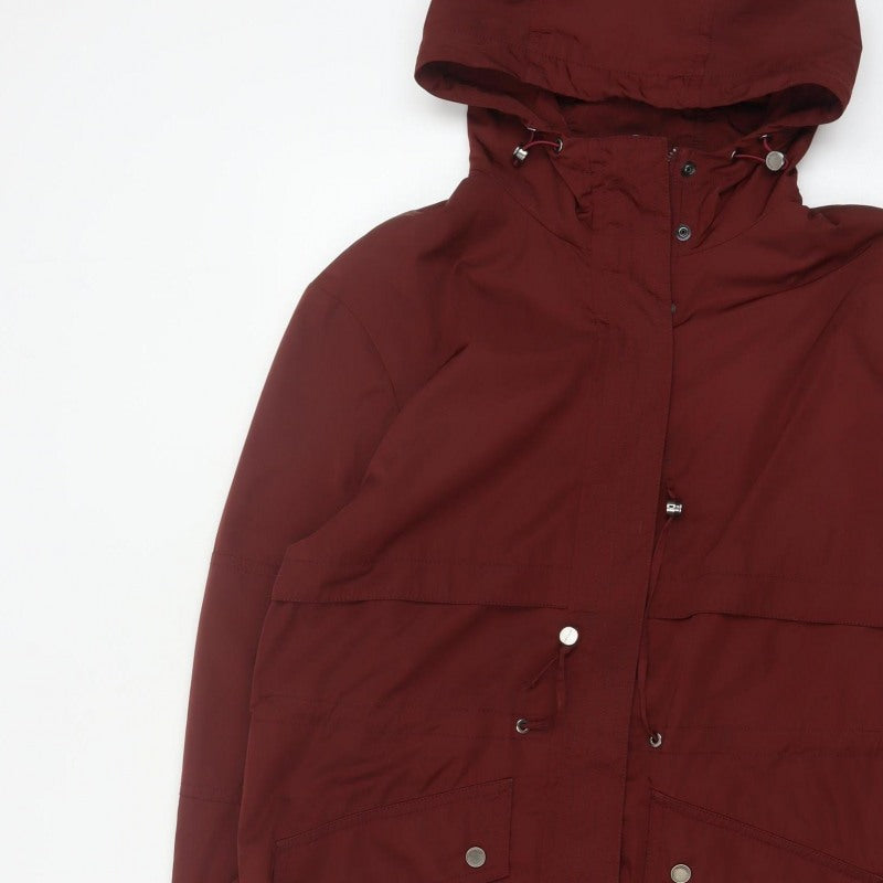 M&S Autograph Women Red UK 16 Hooded Parka Coat Lined