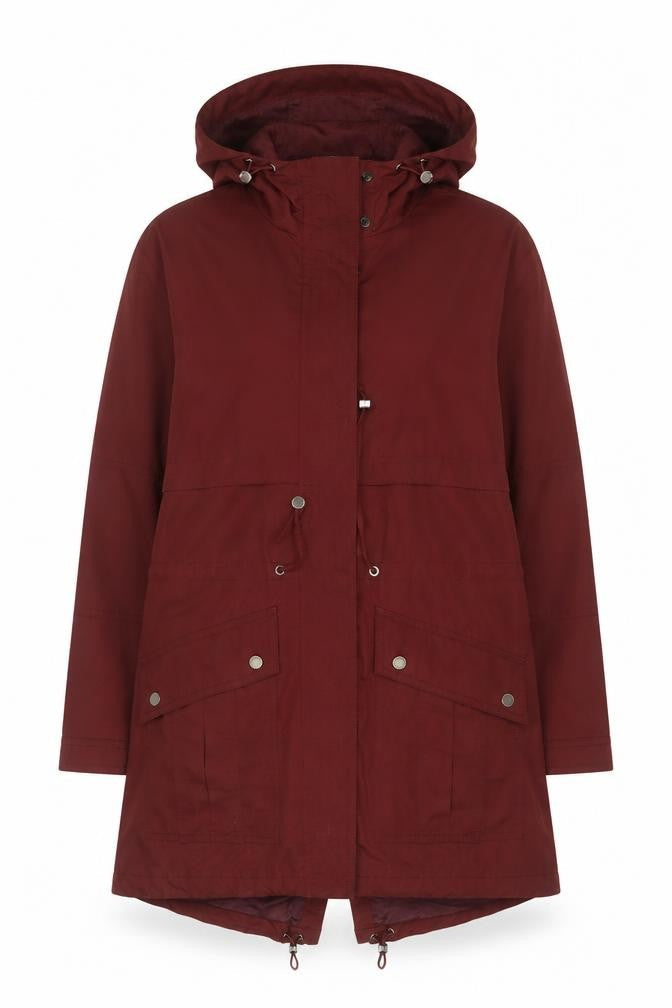M&S Autograph Women Red UK 16 Hooded Parka Coat Lined