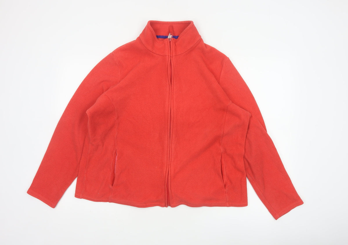 Marks & Spencer Women’s Red UK 20 Fleece Full Zip Basic Jacket