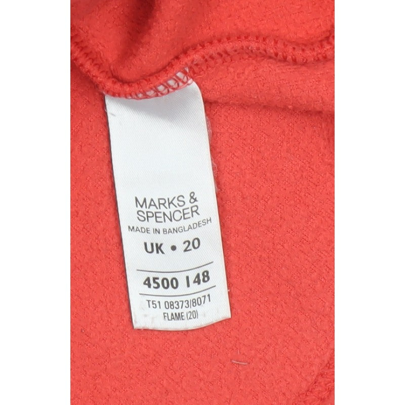 Marks & Spencer Women’s Red UK 20 Fleece Full Zip Basic Jacket