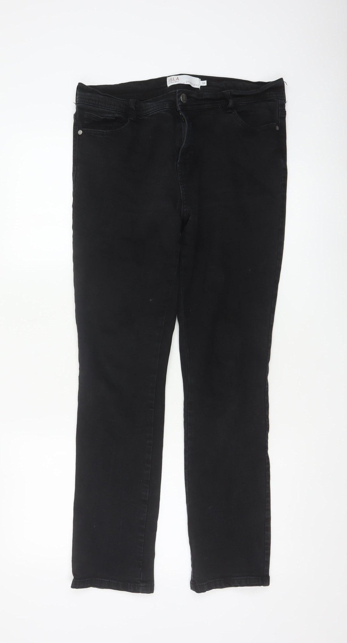 Principles Isla Straight Women’s Black Jeans UK 12 Regular Stretch