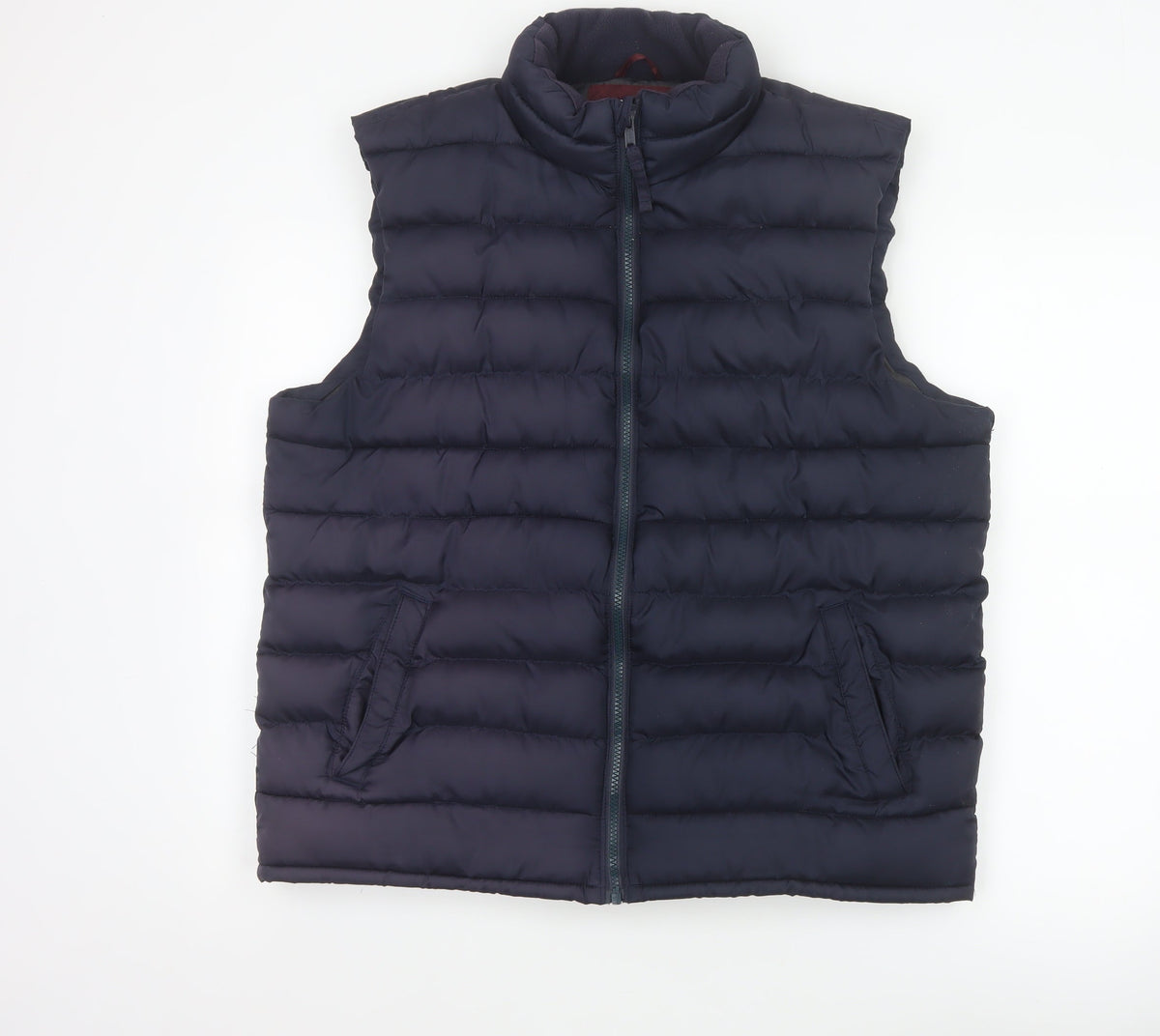Old Navy Men’s Navy Blue L Puffer Gilet Bodywarmer Zip Padded