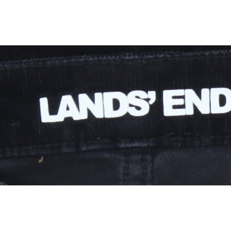 Lands' End Women Black UK 14 Bootcut Corduroy Trousers