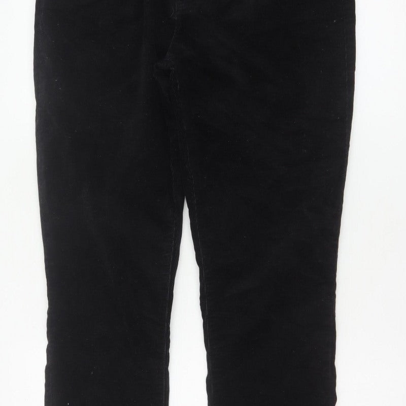 Lands' End Women Black UK 14 Bootcut Corduroy Trousers