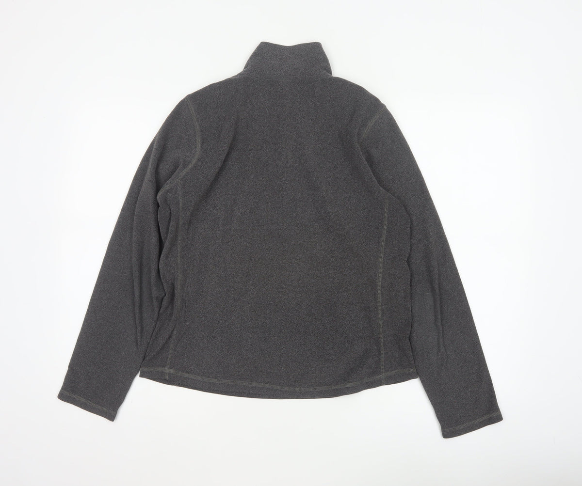GAP Women Grey M Fleece 1/2 Zip Pullover Sweatshirt