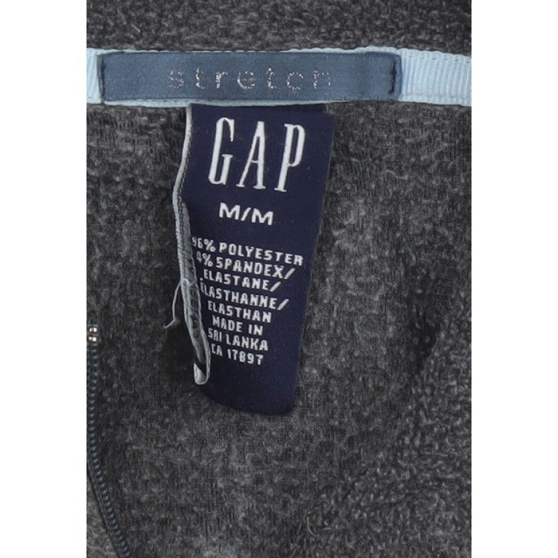 GAP Women Grey M Fleece 1/2 Zip Pullover Sweatshirt