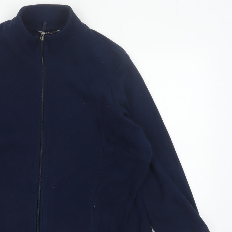 Marks and Spencer Women's Blue UK 20 Full Zip Fleece Jacket
