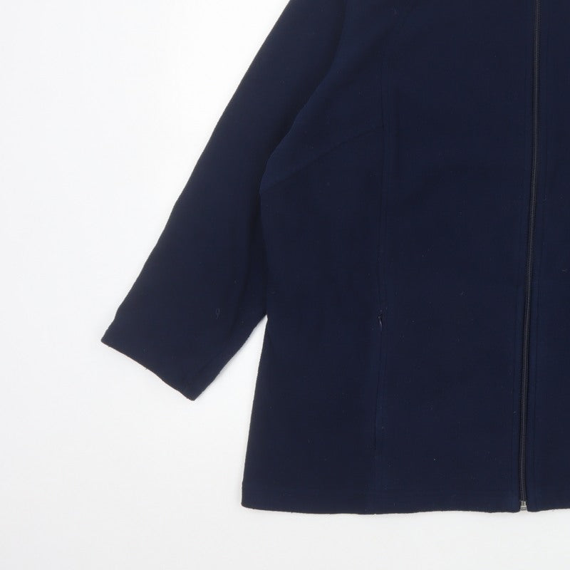 Marks and Spencer Women's Blue UK 20 Full Zip Fleece Jacket