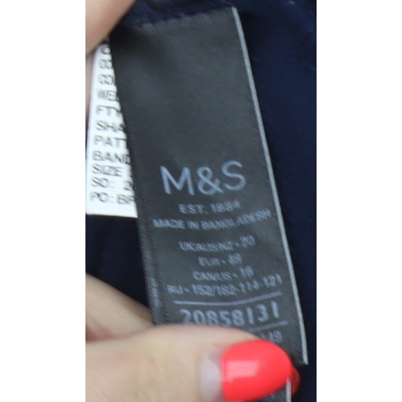 Marks and Spencer Women's Blue UK 20 Full Zip Fleece Jacket