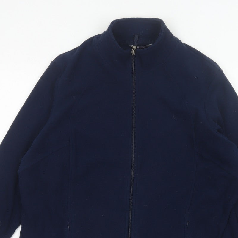 Marks and Spencer Women's Blue UK 20 Full Zip Fleece Jacket