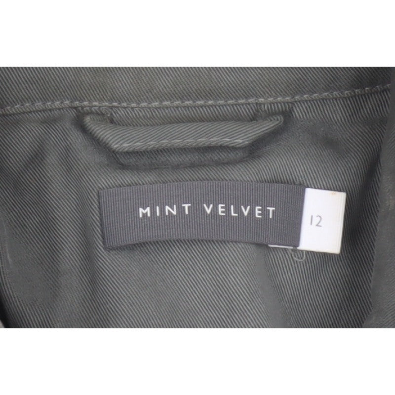 Mint Velvet Women Grey UK 12 Military Utility Jacket Zip
