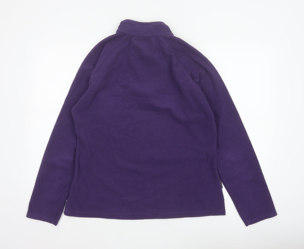 Mountain Warehouse Women Purple UK 14 1/4 Zip Fleece Sweatshirt