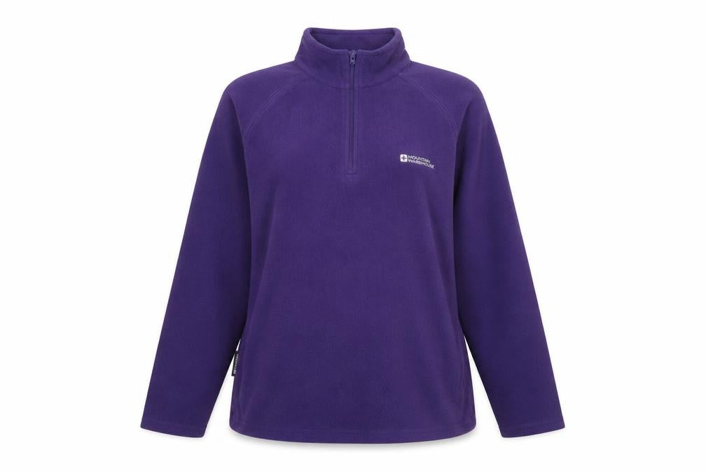 Mountain Warehouse Women Purple UK 14 1/4 Zip Fleece Sweatshirt