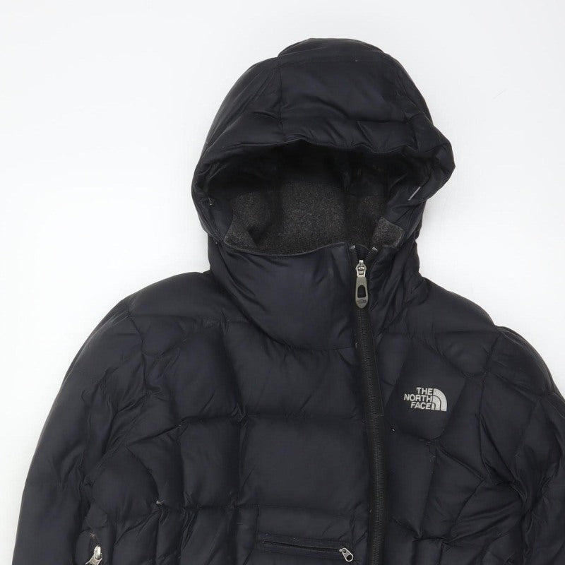 The North Face Women’s Black S Hooded Puffer Jacket Logo