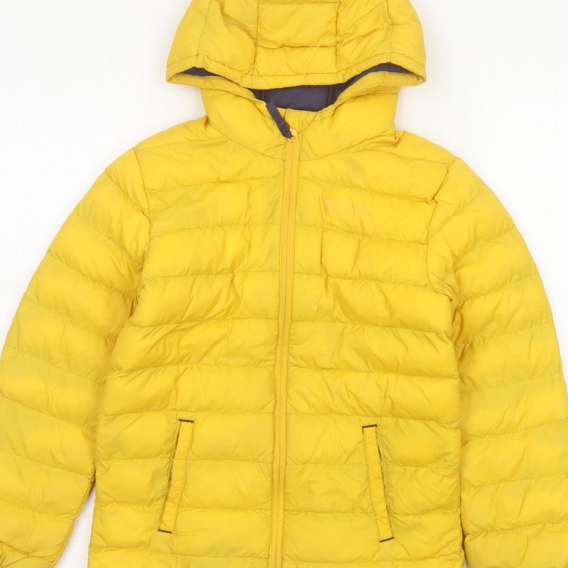 Mountain Warehouse Boys Yellow 7-8 Years Puffer Jacket Hooded Water Resistant