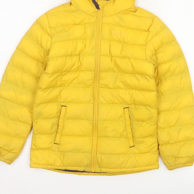 Mountain Warehouse Boys Yellow 7-8 Years Puffer Jacket Hooded Water Resistant
