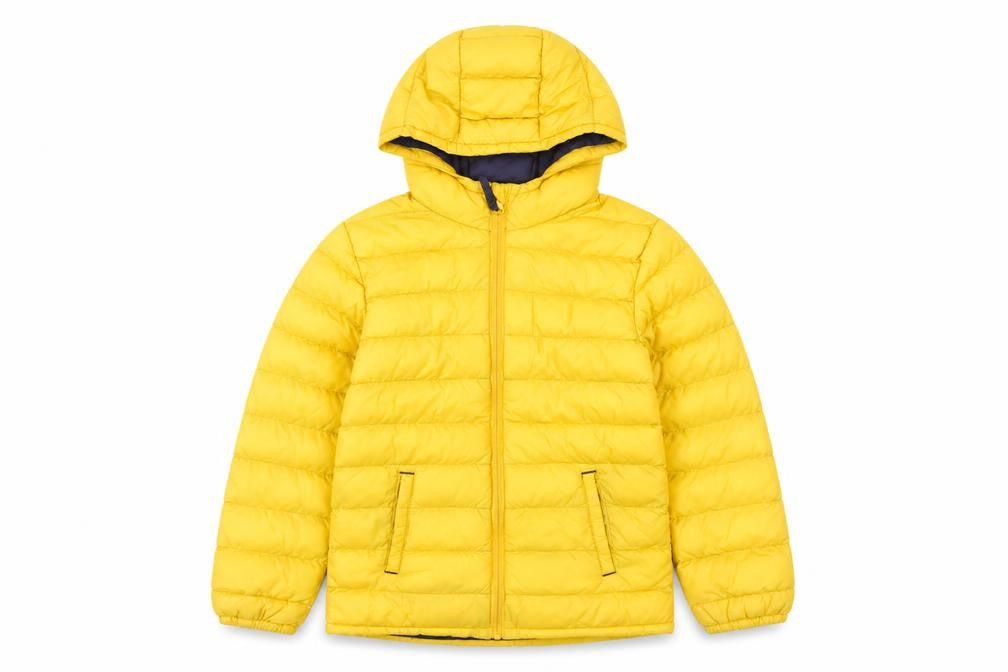 Mountain Warehouse Boys Yellow 7-8 Years Puffer Jacket Hooded Water Resistant