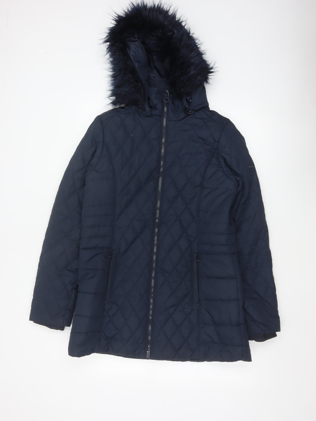Regatta Women’s Blue UK 12 Quilted Faux Fur Hood Puffer Coat