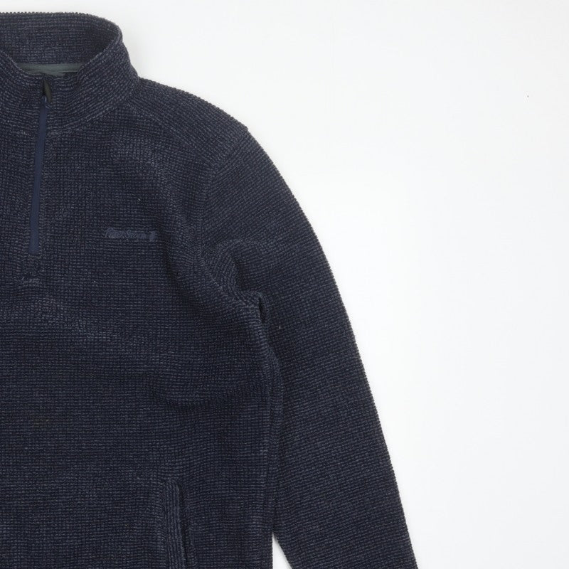 Peter Storm Men’s Blue M 1/4 Zip Fleece Sweatshirt Pockets