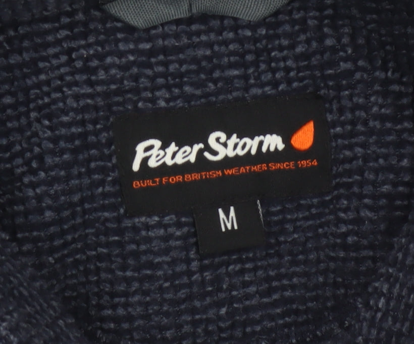 Peter Storm Men’s Blue M 1/4 Zip Fleece Sweatshirt Pockets