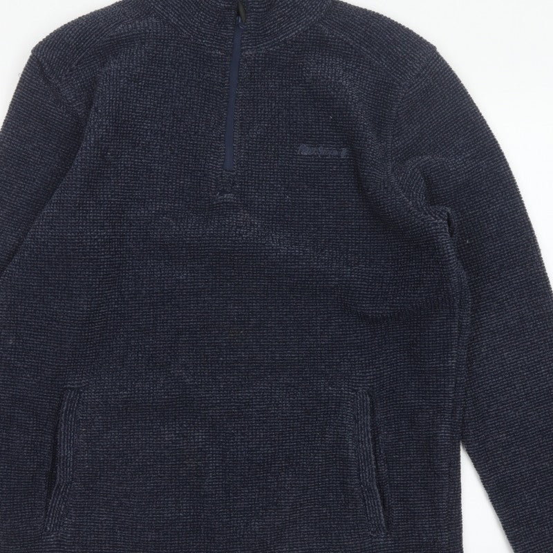 Peter Storm Men’s Blue M 1/4 Zip Fleece Sweatshirt Pockets