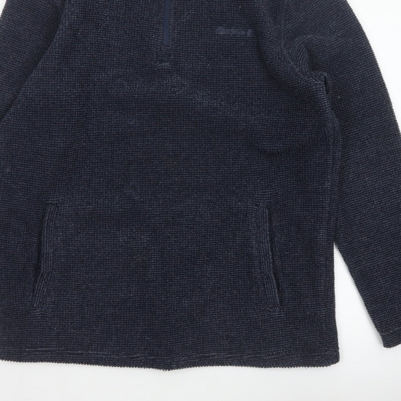 Peter Storm Men’s Blue M 1/4 Zip Fleece Sweatshirt Pockets