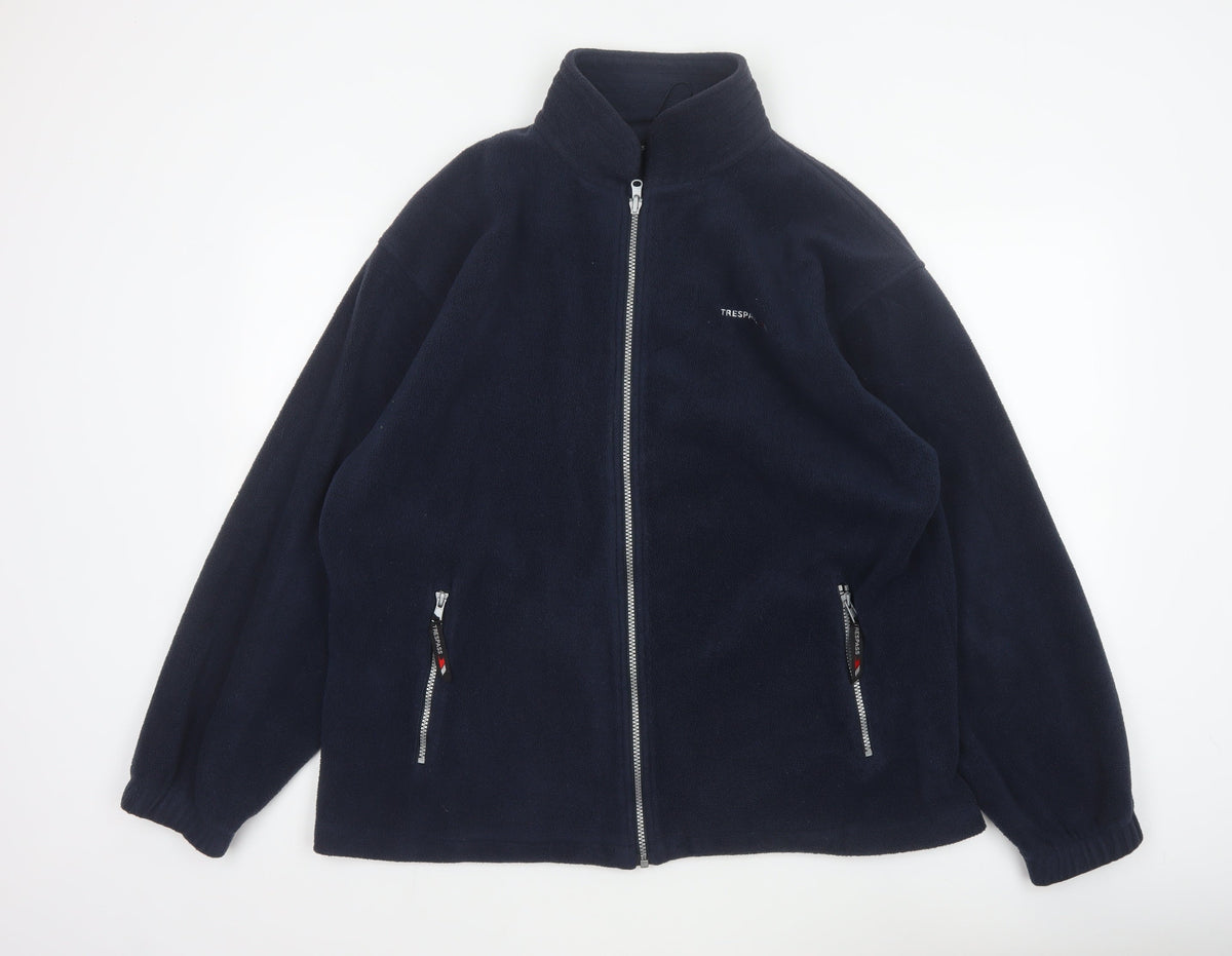 Trespass Men Blue XL Fleece Full Zip Outdoor Jacket