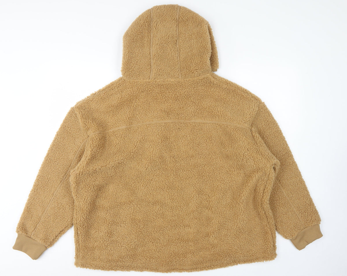 Primark Cares Women’s Beige M Teddy Fleece Half Zip Hoodie