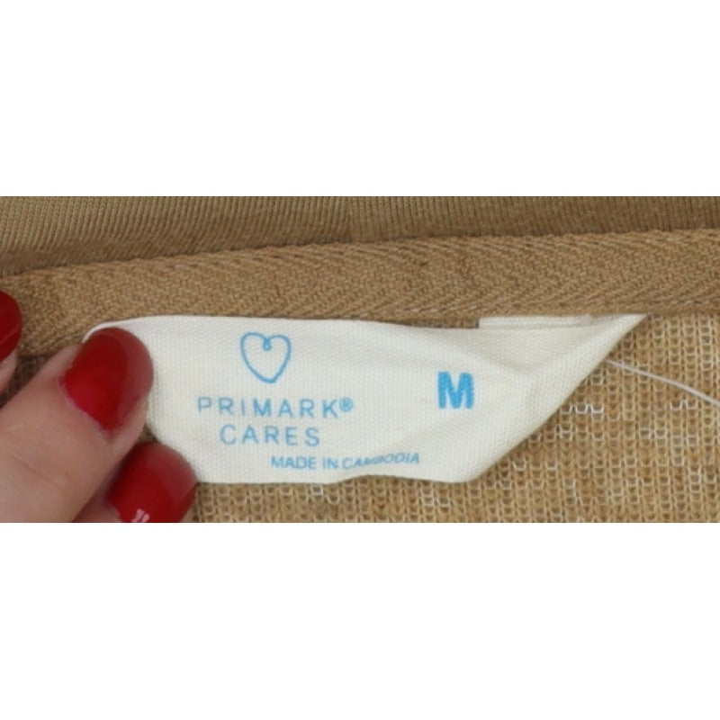 Primark Cares Women’s Beige M Teddy Fleece Half Zip Hoodie