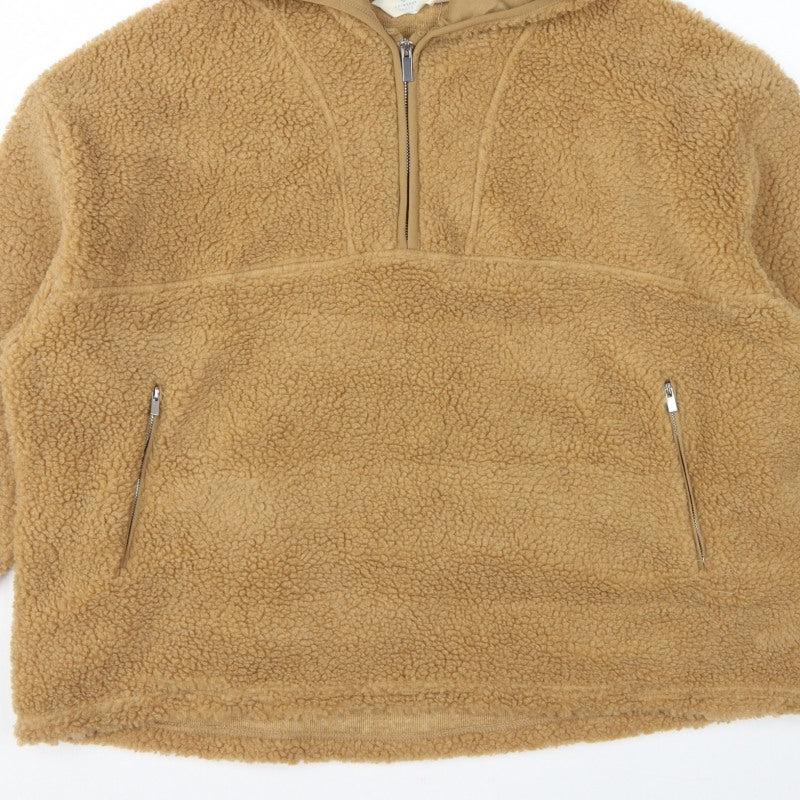 Primark Cares Women’s Beige M Teddy Fleece Half Zip Hoodie