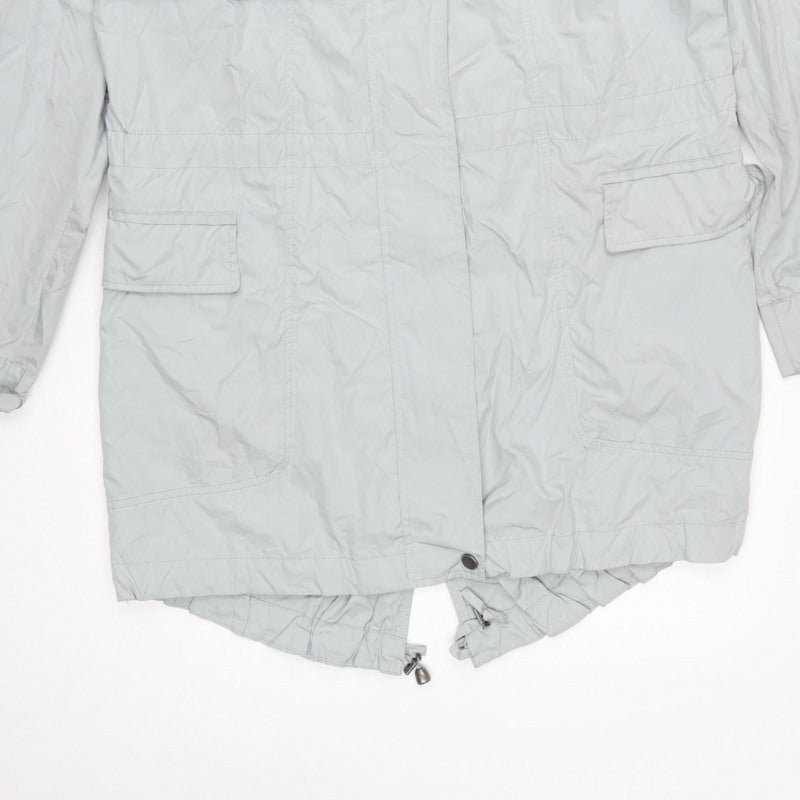 Next Women’s Grey Size 8 Hooded Long Parka Coat