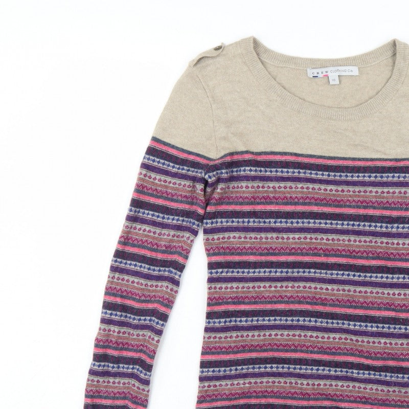 Crew Clothing Co. Women’s Multicoloured Fair Isle Jumper Size 10