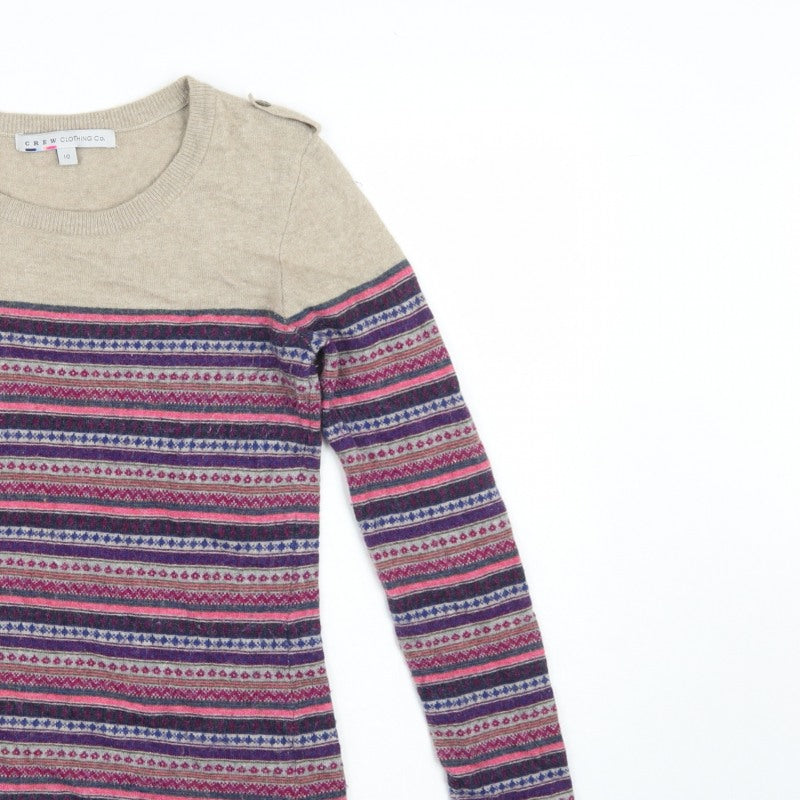 Crew Clothing Co. Women’s Multicoloured Fair Isle Jumper Size 10