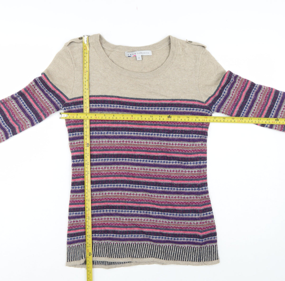 Crew Clothing Co. Women’s Multicoloured Fair Isle Jumper Size 10