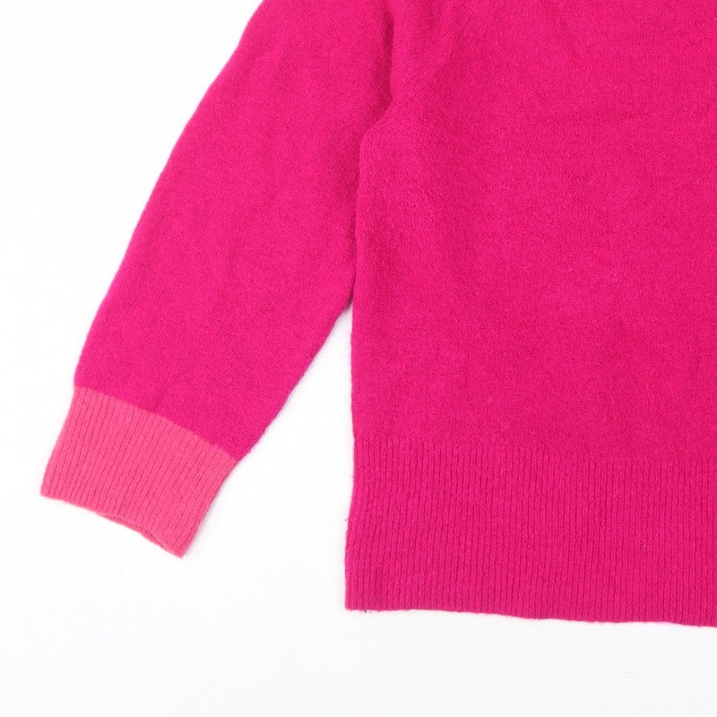 Whistles Women Pink XS Wool Blend Crew Neck Pocket Jumper
