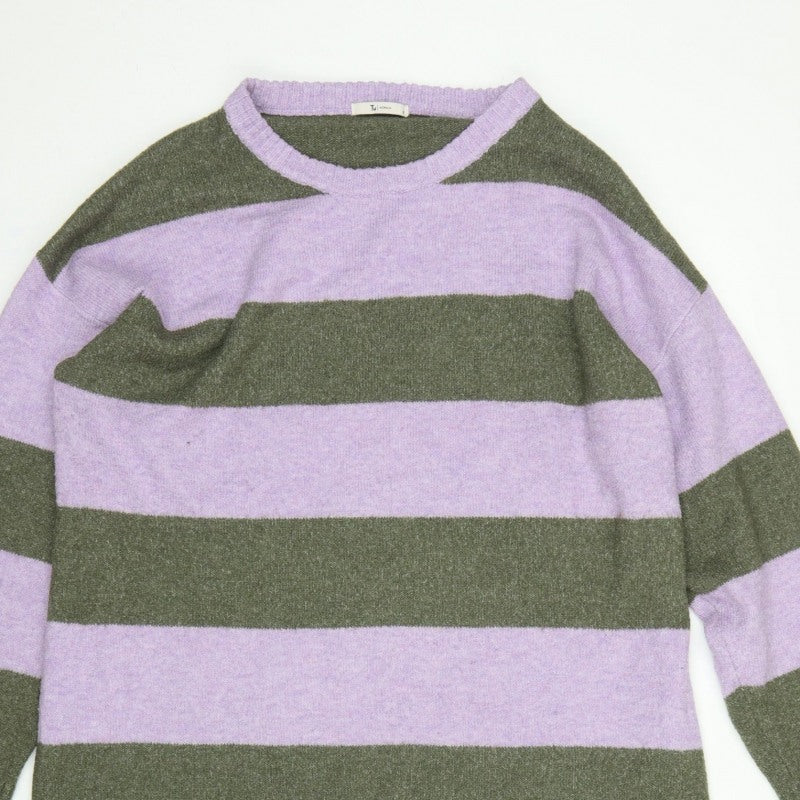 Tu Women Multicoloured Stripe Knit Jumper Dress Size 16 Long Sleeve