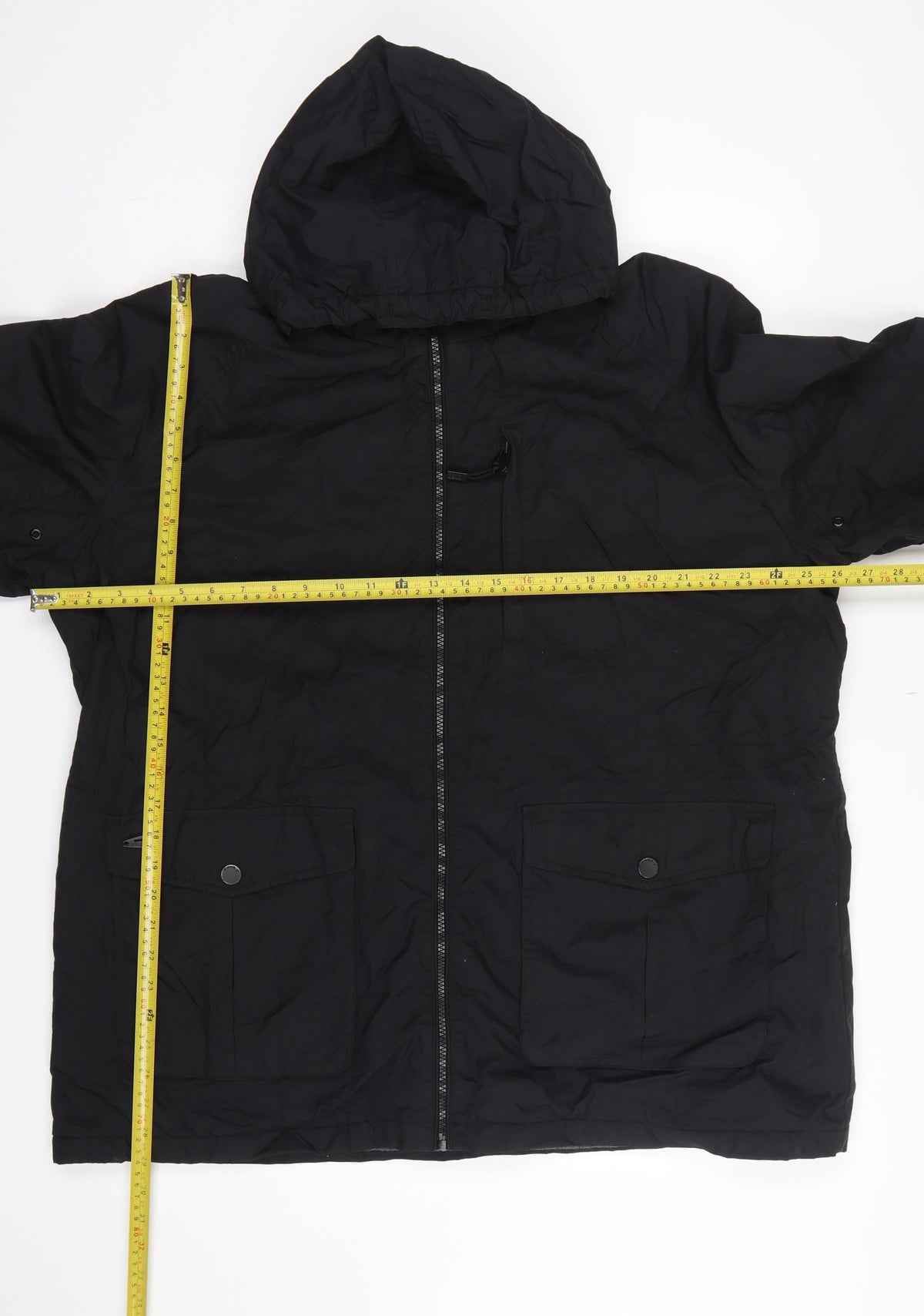 Next Men’s Black 2XL Anorak Hooded Fleece Lined Jacket
