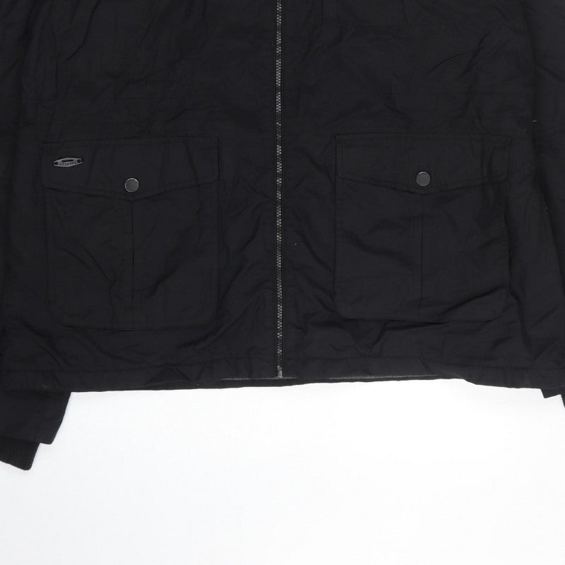 Next Men’s Black 2XL Anorak Hooded Fleece Lined Jacket