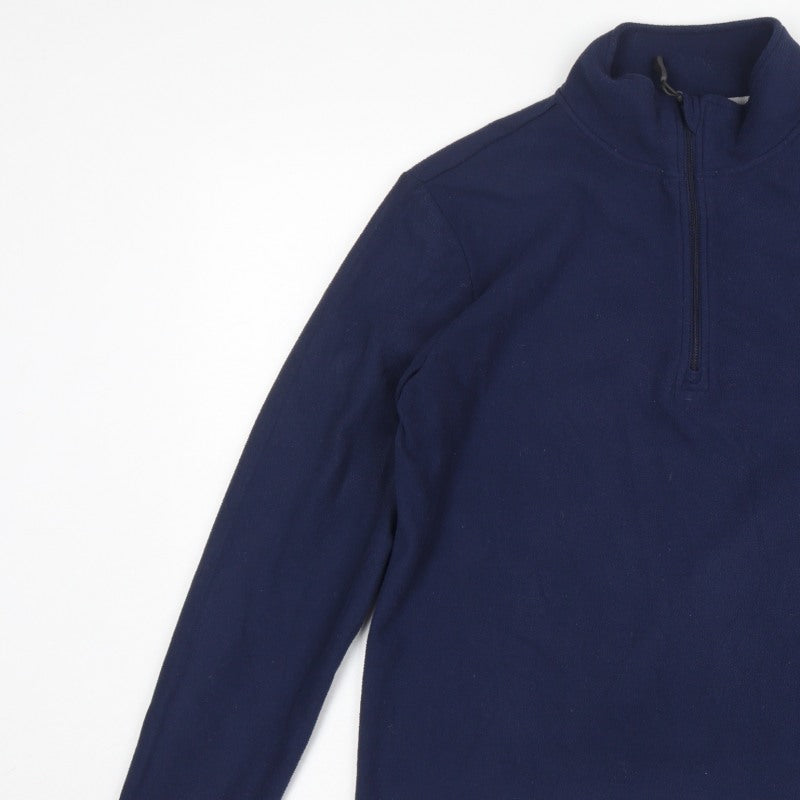 Peter Storm Women's Navy Size 16 Fleece 1/4 Zip High Neck Sweatshirt