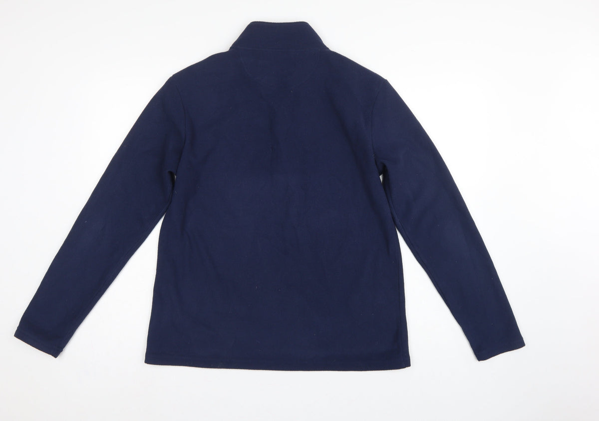 Peter Storm Women's Navy Size 16 Fleece 1/4 Zip High Neck Sweatshirt