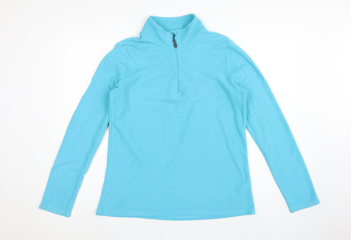 Peter Storm Women Blue Size 16 1/4 Zip Fleece Pullover Sweatshirt