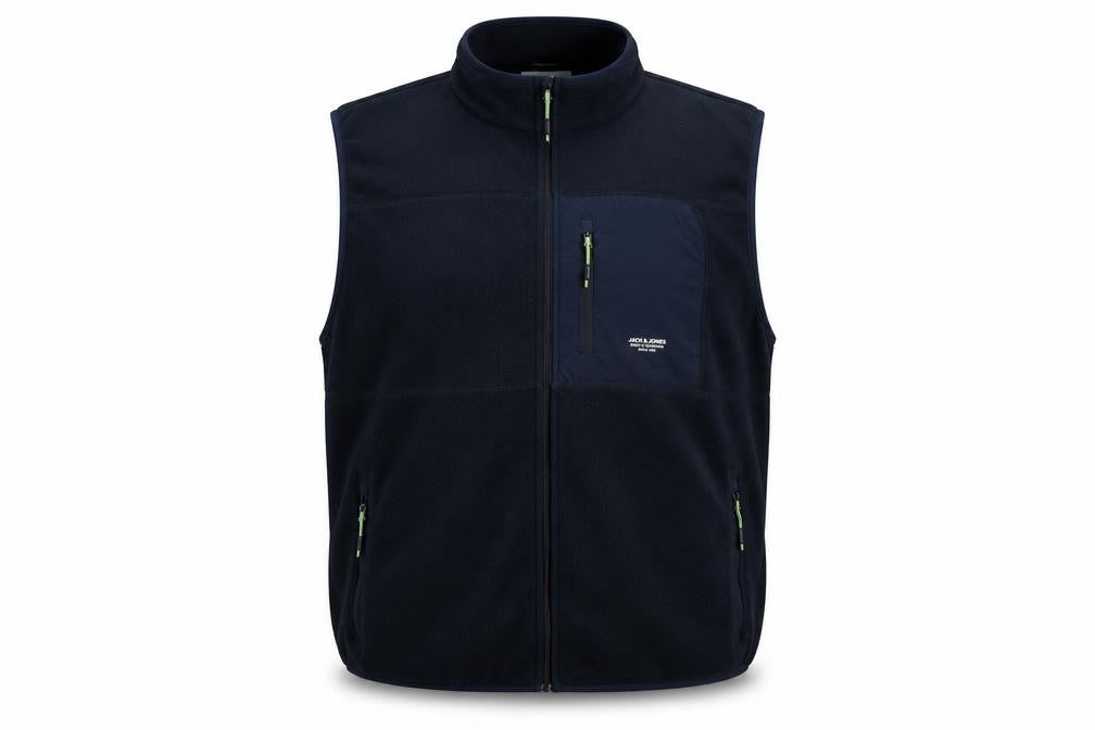 Jack & Jones Men’s Navy 4XL Fleece Bodywarmer Gilet Full Zip